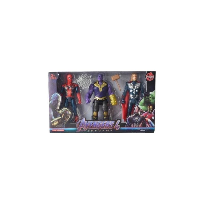 Zestaw 3 figurki świecące avengers 4 MARVEL