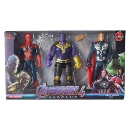 Zestaw 3 figurki świecące avengers 4 MARVEL