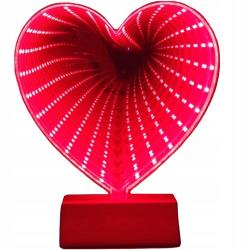 Lampka 3D LED - Serce tunel