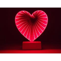 Lampka 3D LED - Serce tunel
