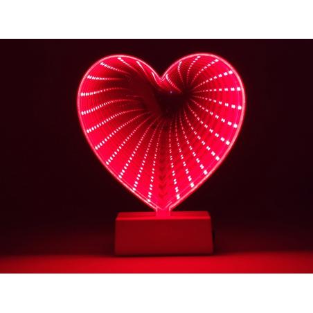 Lampka 3D LED - Serce tunel