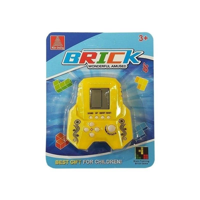 Gra elektroniczna tetris rakieta żółta BRICKS