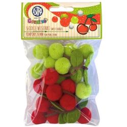 Фетр + помпони 20мм - Черешня 33521012- креативна стаття