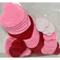 Наклейки з фетру - сердечка FVM06 - креативна стаття