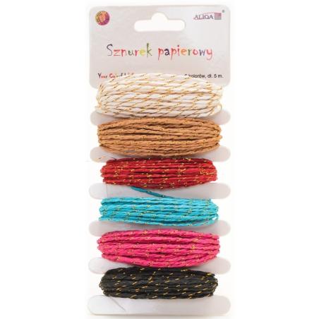 Sznurek papierowy pastelowe RT-3817 5mx6kol ALIGA
