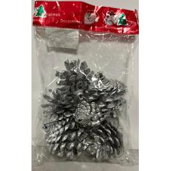 Підвісні срібні шишки 6шт. - креативна стаття