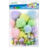 Pompon akrylowy 60szt pastel STARPAK