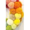 Pompon akrylowy 60szt pastel STARPAK