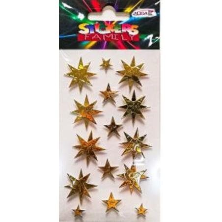Naklejki NKX-4807 gwiazdki przestrzenne złote ALIGA