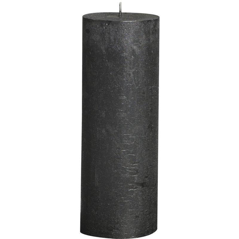 Świeca rustik 130/68 met czarna BOLSIUS