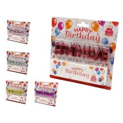 Свічки до дня народження - напис З ДНЕМ НАРОДЖЕННЯ