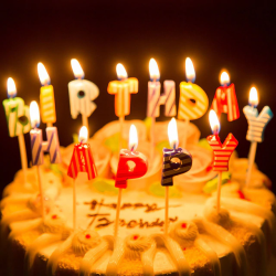 Свічки до дня народження - напис З ДНЕМ НАРОДЖЕННЯ