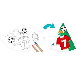 Паперові ковпачки РОЗФАРБУЙ СЕБЕ - футбол 6шт.