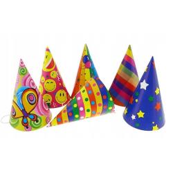 Капелюхи для вечірок, різнокольорові, РІЗНИХ ТИПІВ