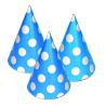 Синя шапочка з білими крапками 6 штук