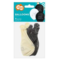 Повітряні кульки З ДНЕМ НАРОДЖЕННЯ 12''/5 штук