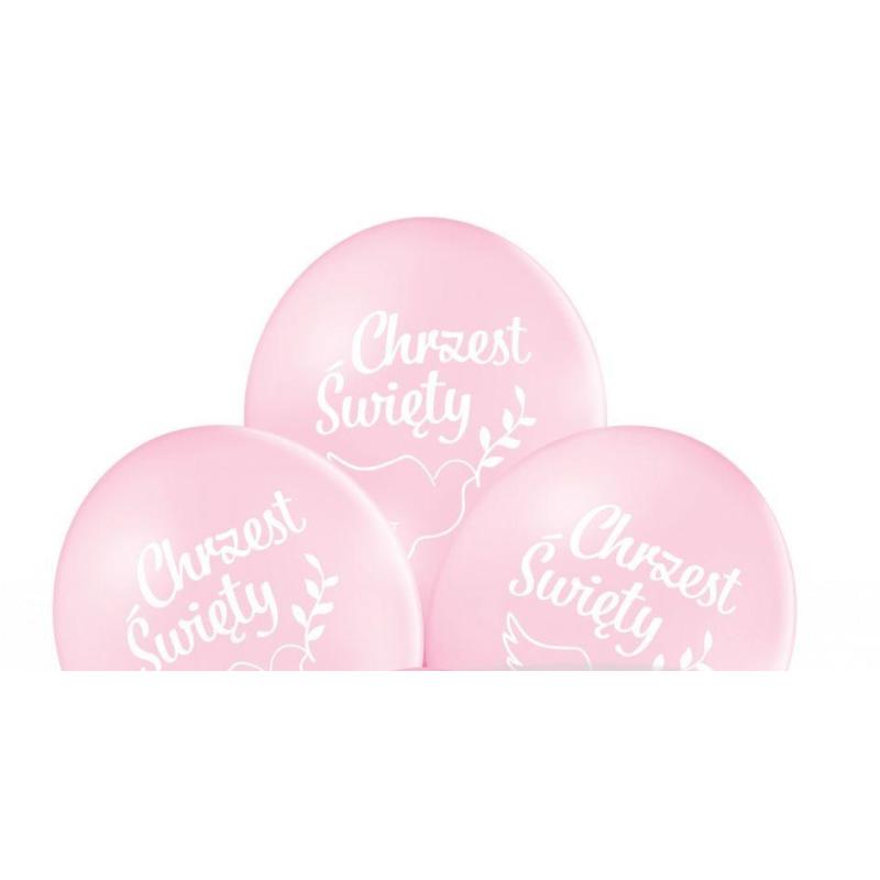 Повітряна куля СВЯТЕ ХРЕЩЕННЯ рожева