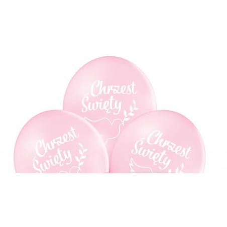 Повітряна куля СВЯТЕ ХРЕЩЕННЯ рожева