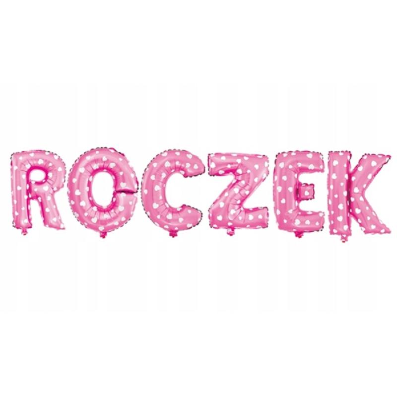 Повітряна куля з фольги ROCZEK 6 букв 40см рожевий