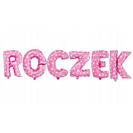 Повітряна куля з фольги ROCZEK 6 букв 40см рожевий