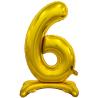 Balon foliowy B&C Cyfra stojąca 6, złota 74cm GO DAN