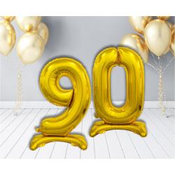 Balon foliowy B&C Cyfra stojąca 9, złota 74cm GO DAN