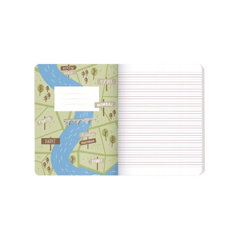 Zeszyt A5 32k Cities of the World Linia podwójna kol. TOP 2000