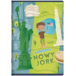 Zeszyt A5 32k Cities of the World Linia podwójna kol. TOP 2000