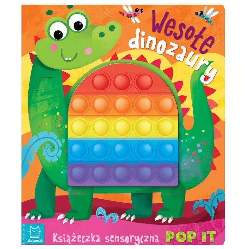 Wesołe dinozaury książeczka sensoryczna z POP IT