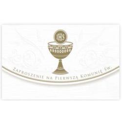 Zaproszenie składane exclusive ZSE Komunia Św. mix wzorów POL-MAK