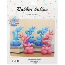 Набір до дня народження: 9 синіх (14 елементів)