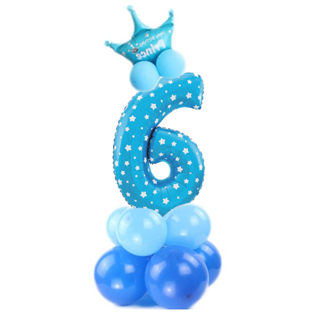 Zestaw urodzinowy 6 niebieski (14 elementów) L&H