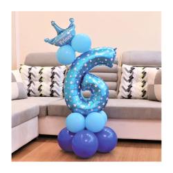 Набір до дня народження 6 синіх (14 елементів)