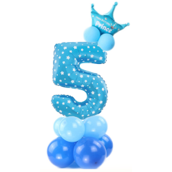 Zestaw urodzinowy 5 niebieski (14 elementów) L&H