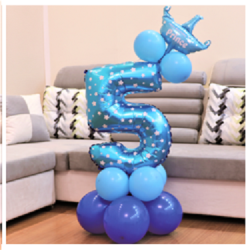 Zestaw urodzinowy 5 niebieski (14 elementów) L&H