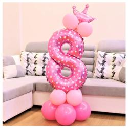 Zestaw urodzinowy 8 różowy (14 elementów) L&H