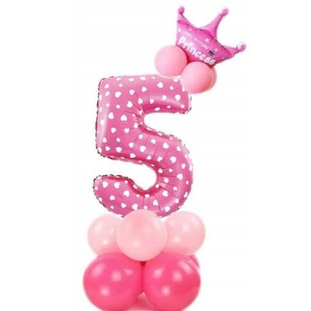 Набір на день народження 5 рожевих (14 шт.)