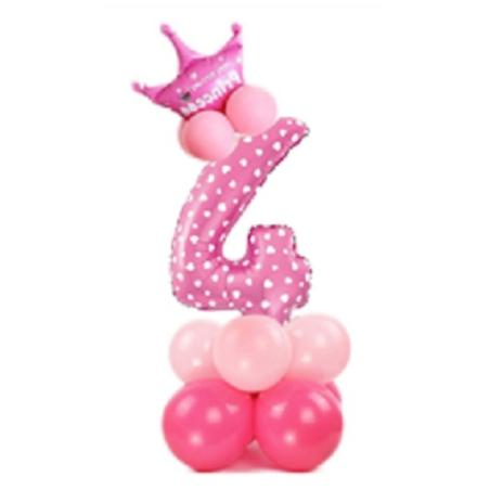 Zestaw urodzinowy 4 różowy (14 elementów) L&H