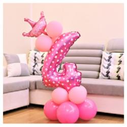 Zestaw urodzinowy 4 różowy (14 elementów) L&H