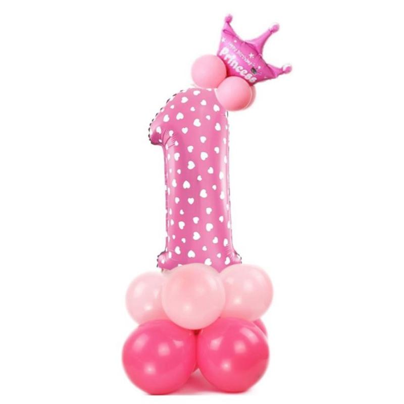 Zestaw urodzinowy 1 różowy (14 elementów)