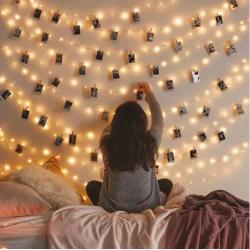 Lampki 20 LED 2m ciepłe światło czerwone/ziel/nieb. DEKORSTAR
