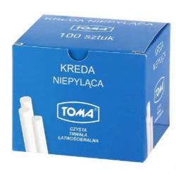 Kreda szkolna biała niepyląca 100 sztuk TOMA