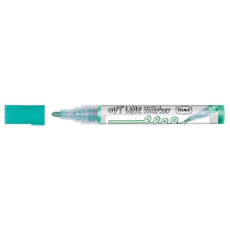 Marker permanentny Outline turkusowy TOMA