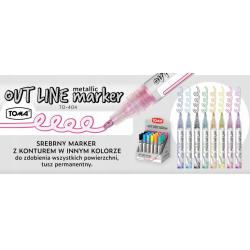 Marker permanentny Outline pomarańczowy TOMA