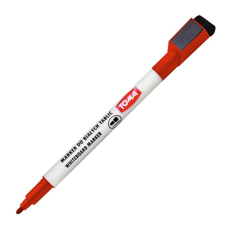 Marker do białych tablic magnet. czerwony TOMA