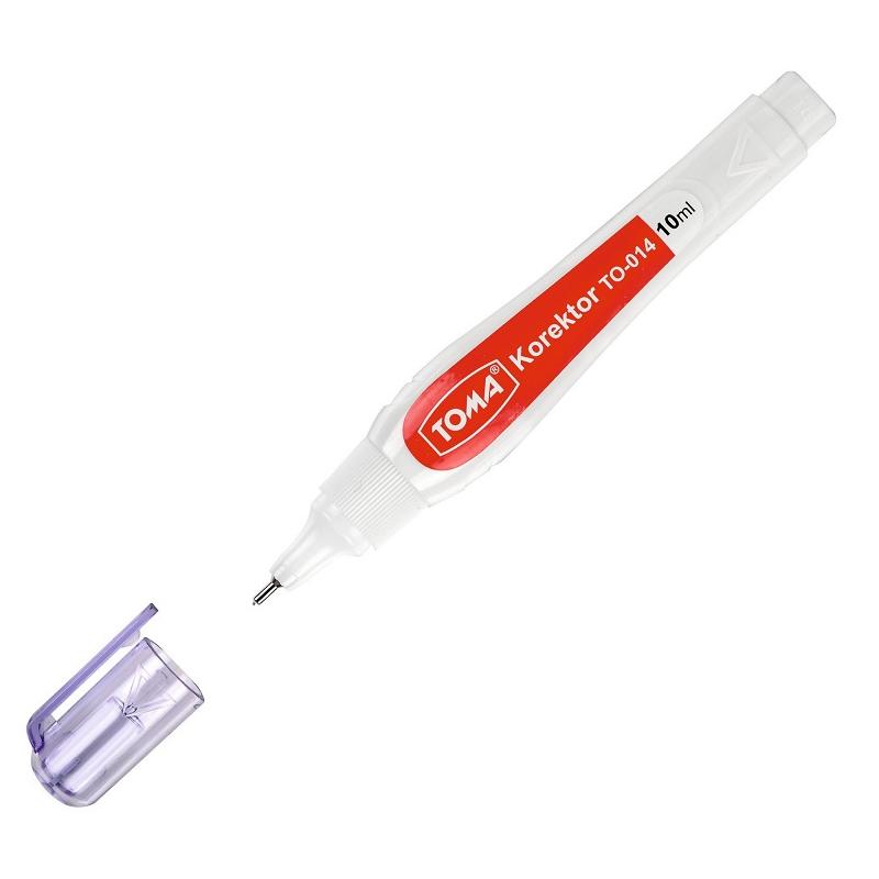 Коректор ТОМА в ручці 10 мл металевий ТО-014