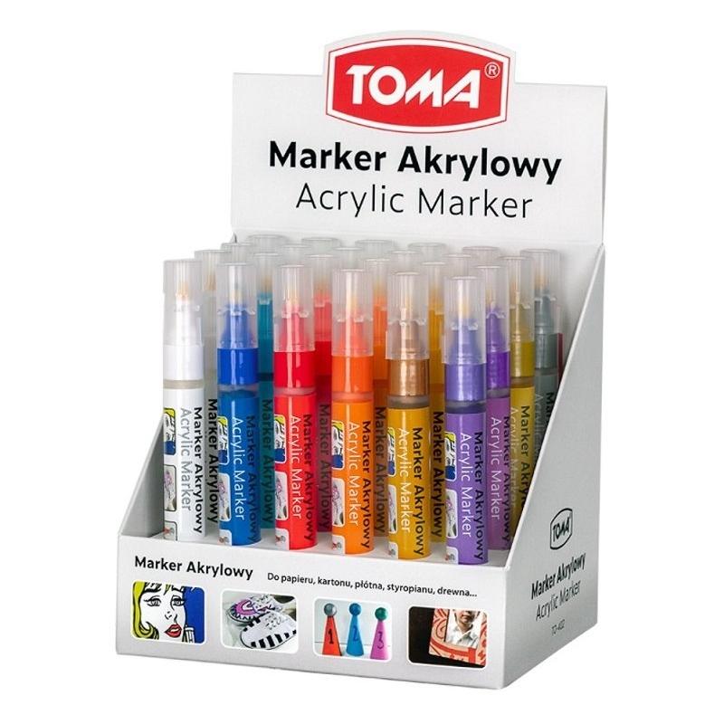 Marker akrylowy mix kolorów TOMA