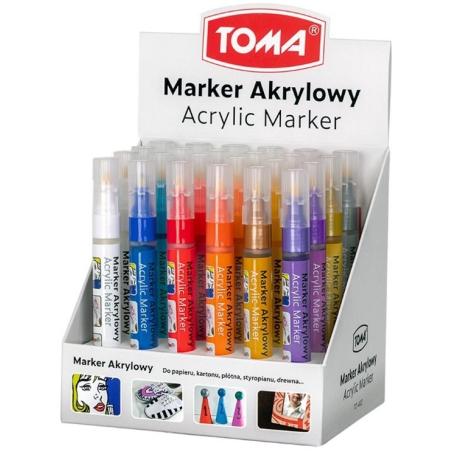 Marker akrylowy mix kolorów TOMA