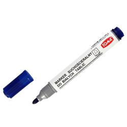 Marker do tablic białych okrągły niebieski TOMA