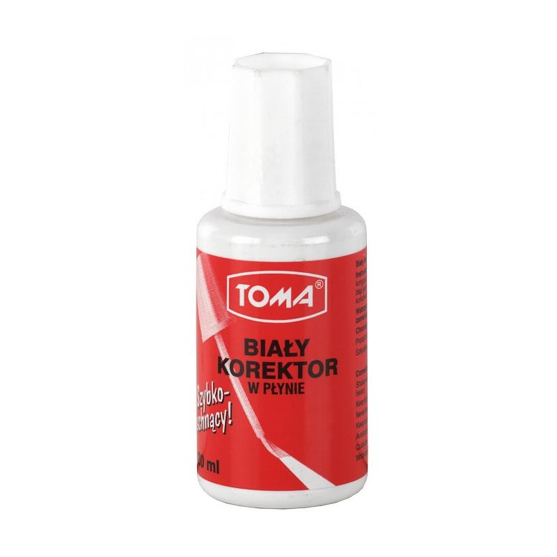 Korektor w płynie 20ml. pędzelek TOMA